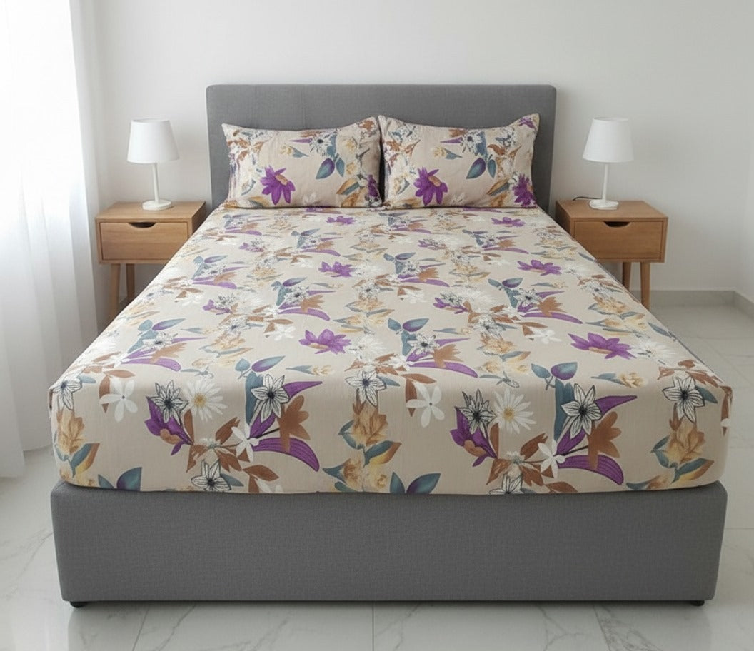Luxury Floral fittedsheet set – BS04