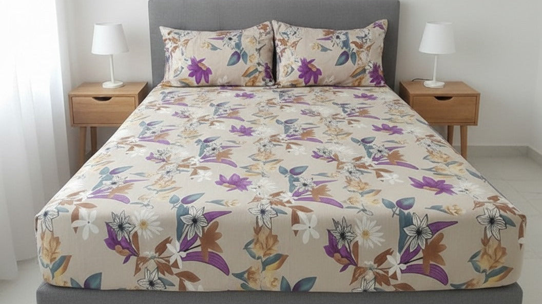 Luxury Floral fittedsheet set – BS04