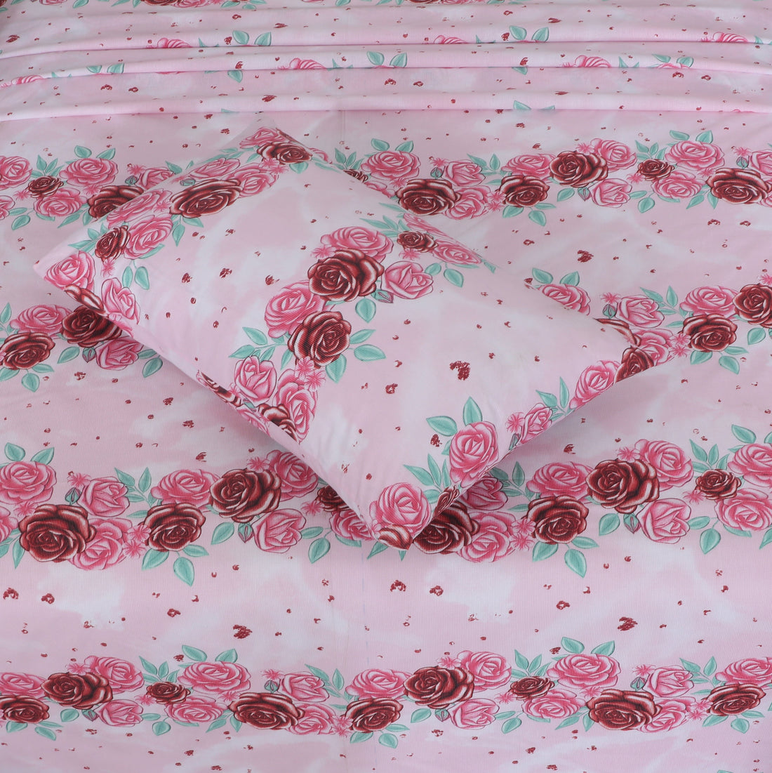 Romantic Rose Garden – cotton Bedsheet Set-BS06