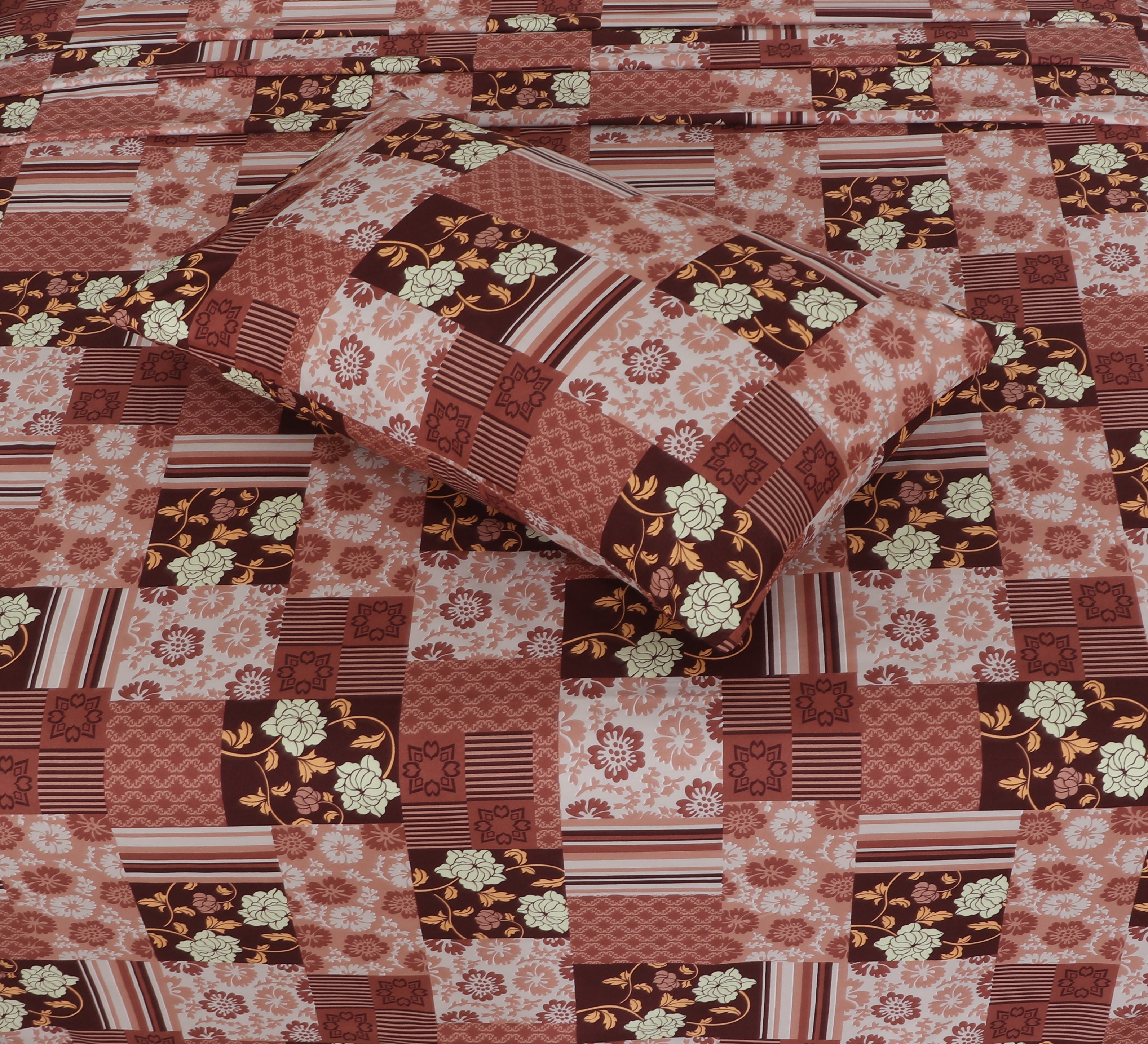 Classic Brown Floral fittedsheet set – BS24