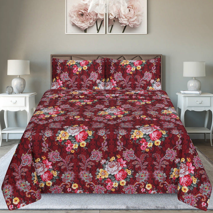 Majestic Burgundy bedsheet set – BS18