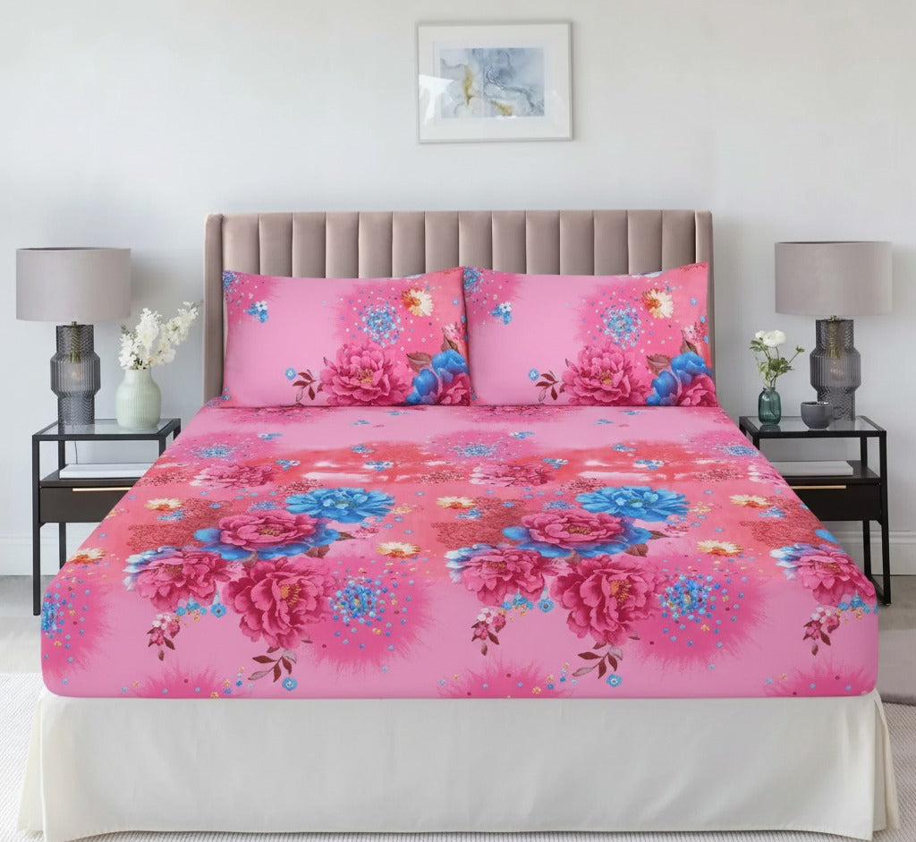 Majestic Pink  fitted sheet set – BS19