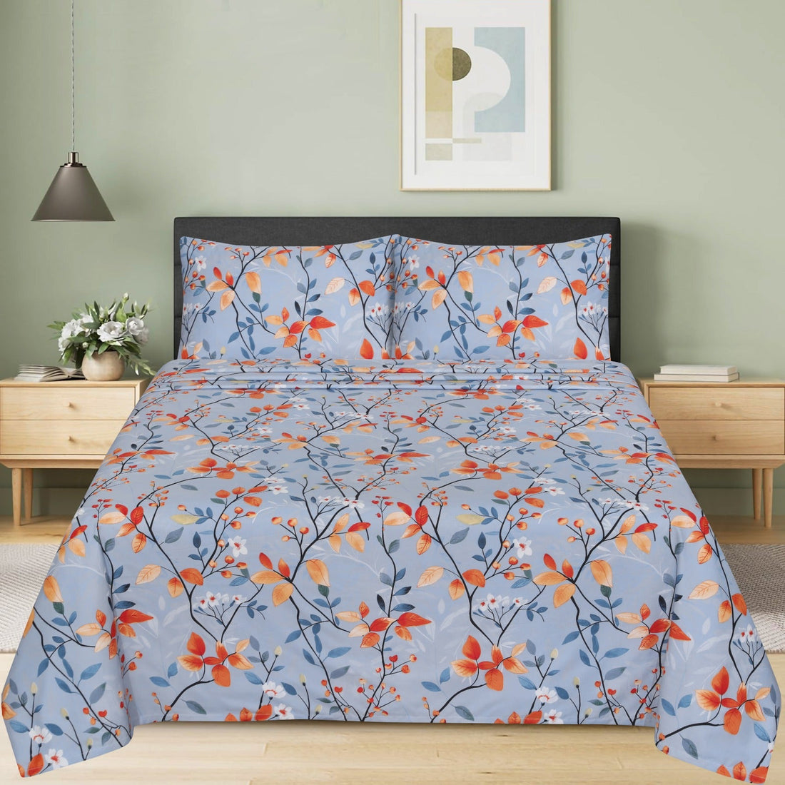 Serene Blooms bedsheet set – BS20