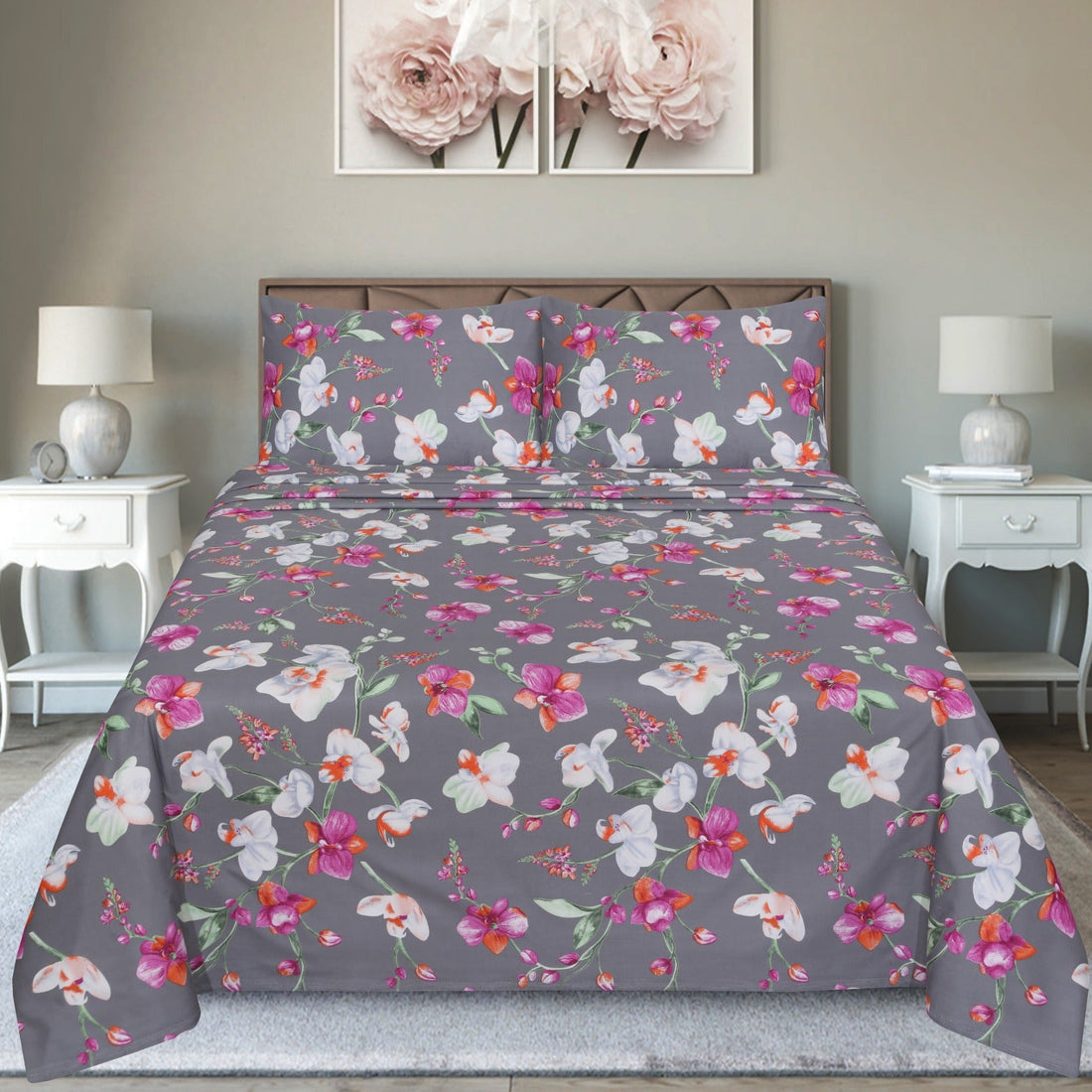 Orchid Bliss  Quilt bedsheet set – BS21