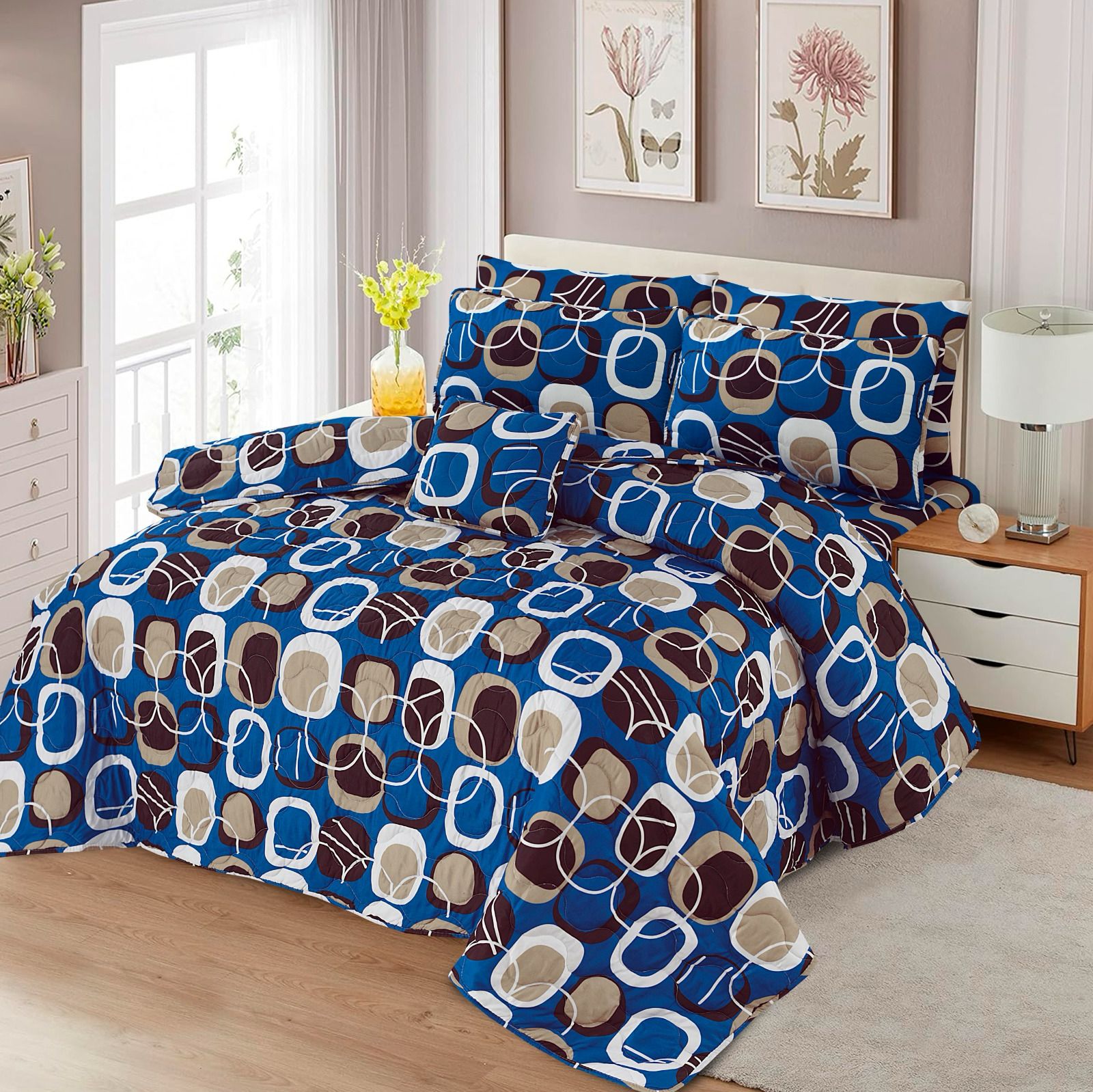 Retro Blue - 7PCS Cotton Punch